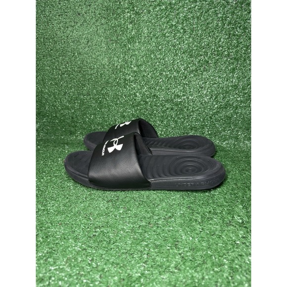 Under Armour Sandals Mens Size 11 Ansa Fix Black Comfort Slip On Beach Slides main image 6
